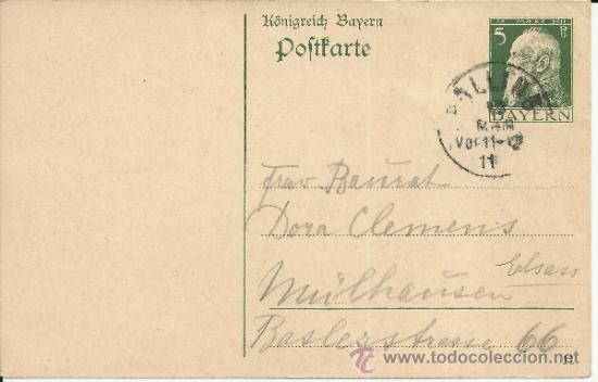 Sellos: ALEMANIA BAVIERA ENTERO POSTAL - Foto 1