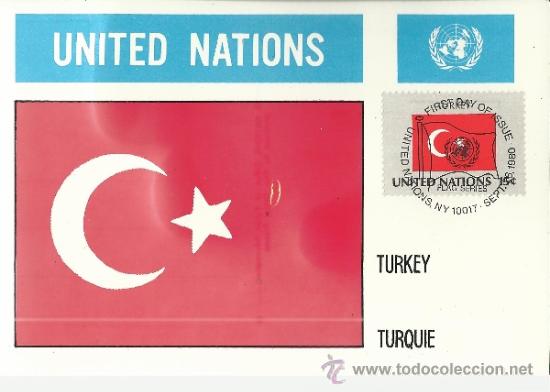 Maxima Un Onu Naciones Unidas Bandera Turquia T Buy International Postal History At Todocoleccion 34686775