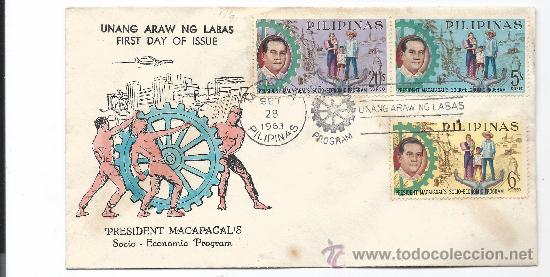 Timbres: 4288-FILIPINAS:PRIMER DIA DE CIRCULACION-PROGRAMA SOCIO ECONOMICO-28.09.63