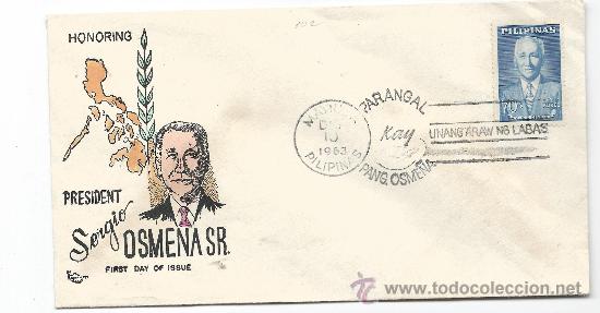 Timbres: 4289-FILIPINAS:PRIMER DIA DE CIRCULACION-PRESIDENTE SERGIO OSMENA-10.12.63