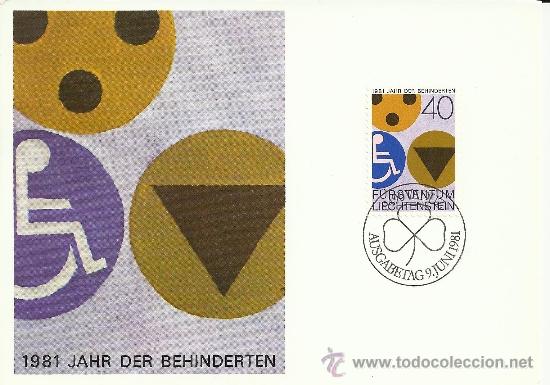 Sellos: LIECHTENSTEIN MAXIMA A&Ntilde;O DE LOS MINUSVALIDOS - Foto 1