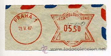 Timbres: franqueo mec&aacute;nico 1947 - ceskoslovensko checoslovaquia / praha