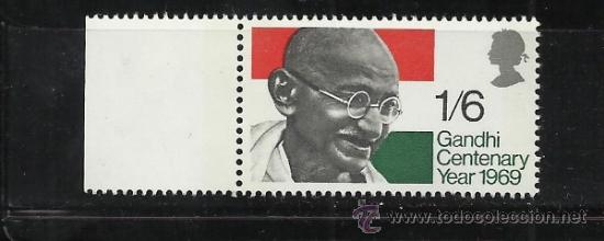 Sellos: INGLATERRA CENTENARIO GANDHI 1969 - Foto 1