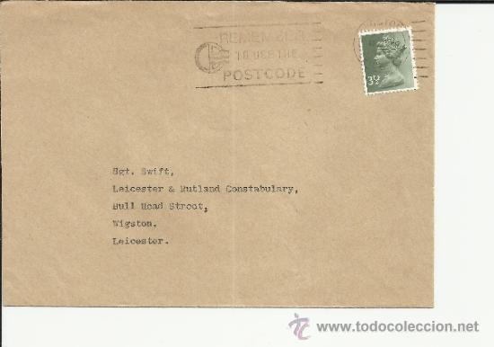 Sellos: INGLATERRA CC SELLO MACHIN MAT CODIGO POSTAL - Foto 1