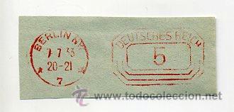 Timbres: franqueo mecanico 1933 - deutschland alemania / solingen