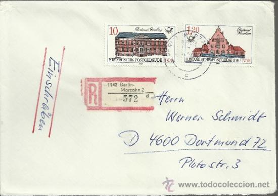 Sellos: ALEMANIA DDR  CC CERTIFICADA EDIFICIOS HISTORICOS DE CORREOS - Foto 1