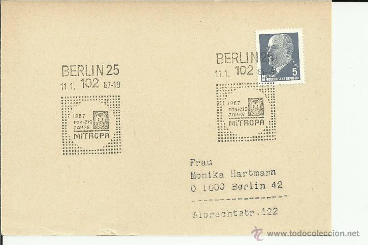 Sellos: ALEMANIA DDR BERLIN MITROPA - Foto 1