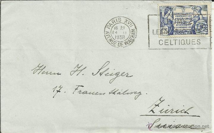 Sellos: FRANCIA CC 1938 MAT TEMA CELTAS TABACO - Foto 1