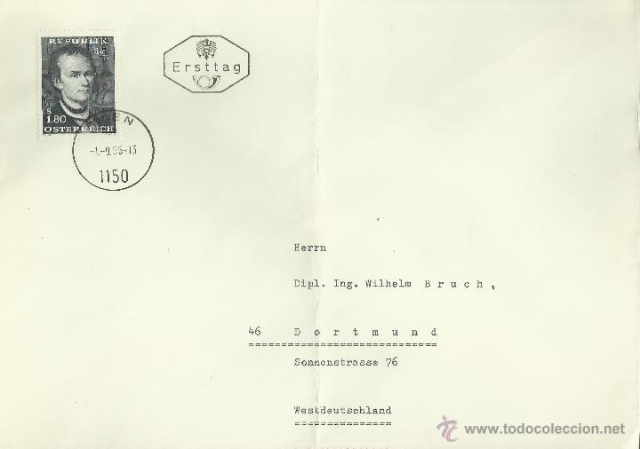 Sellos: AUSTRIA  FDC PETER ANICH CARTOGRAFIA MAPA - Foto 1