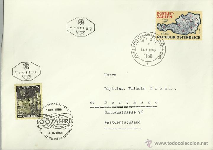 Sellos: AUSTRIA  CC FDC CODIGO POSTAL Y DIRECCION GENERAL DE CORREOS Y TELEGRAFOS - Foto 1