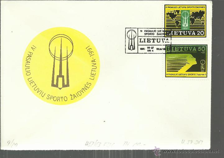 Sellos: LITUANIA SPD TEMA DEPORTES 1991 - Foto 1