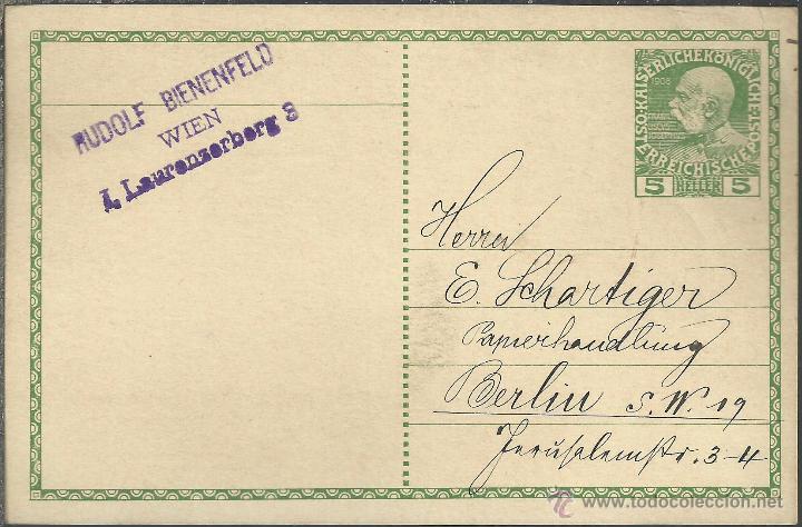 Sellos: AUSTRIA ENTERO POSTAL 1912 A BERLIN - Foto 1