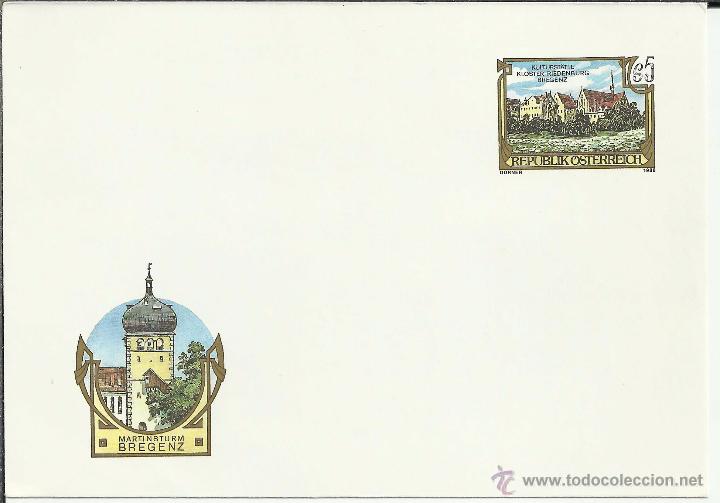 Sellos: AUSTRIA ENTERO POSTAL BREGENZ ARQUITECTURA IGLESIA - Foto 1