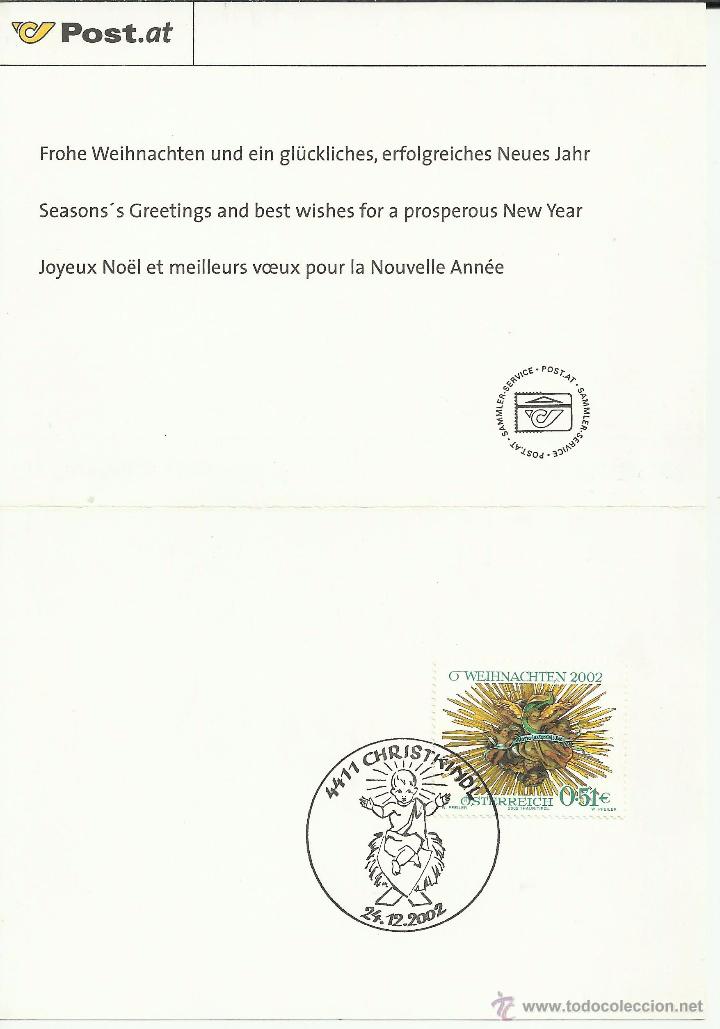 Sellos: AUSTRIA CHRISTKINDL 2002 NAVIDAD - Foto 1