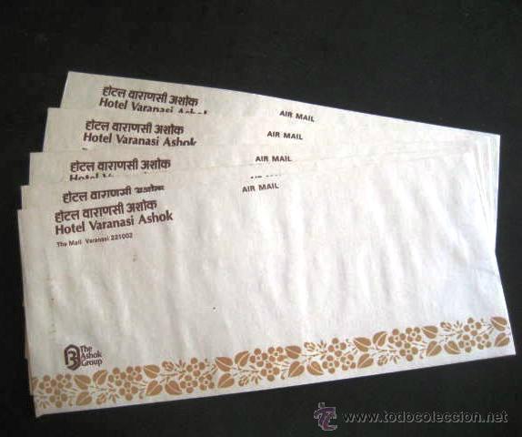 Sellos: COLECCIONISMO POSTAL. SOBRES HOTEL VARANASI. BENARES-INDIA.... ENVIO INCLUIDO.