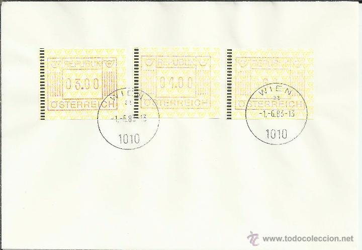 Sellos: AUSTRIA FDC 1983 SELLOS ATM - Foto 1