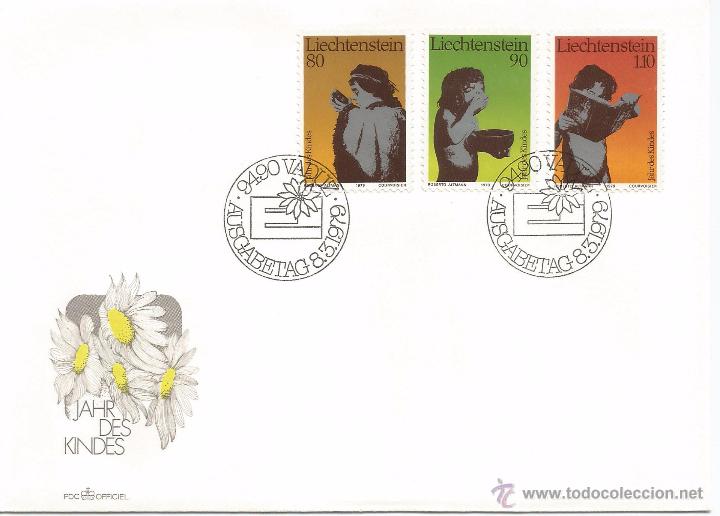 Sellos: LIECHTENSTEIN FDC INFANCIA - Foto 1