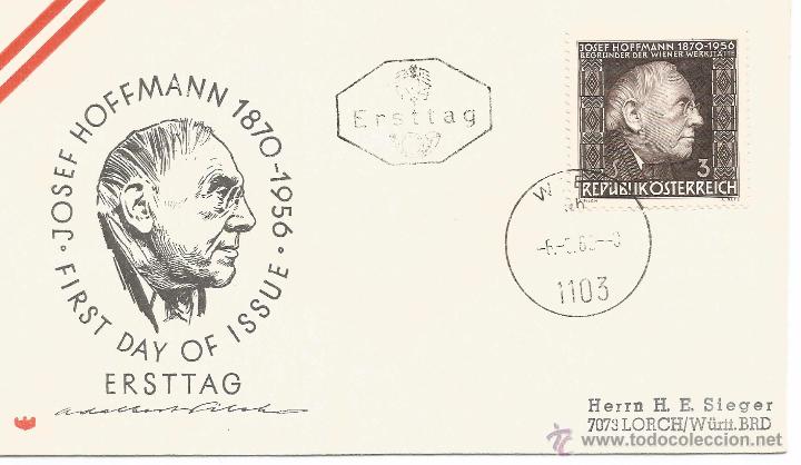 Sellos: AUSTRIA WIEN FDC JOSEF HOFFMANN - Foto 1