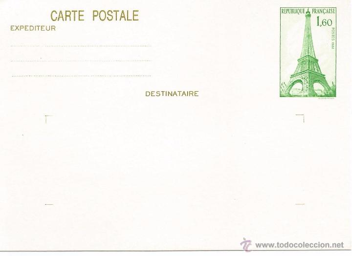 Sellos: FRANCIA ENTERO POSTAL TORRE EIFFEL - Foto 1