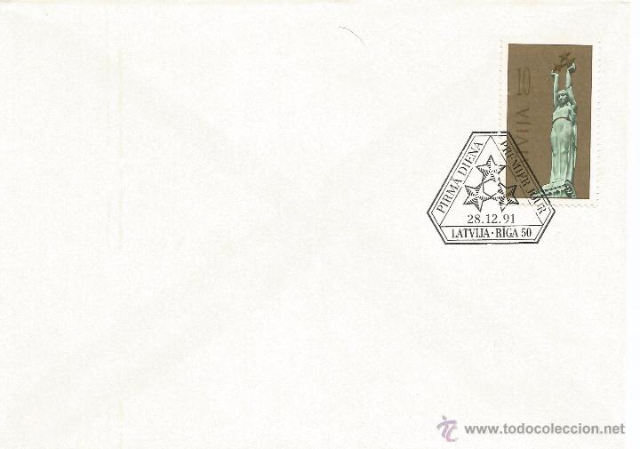 Sellos: LATVIJA LETONIA FDC RIGA 1991 - Foto 1