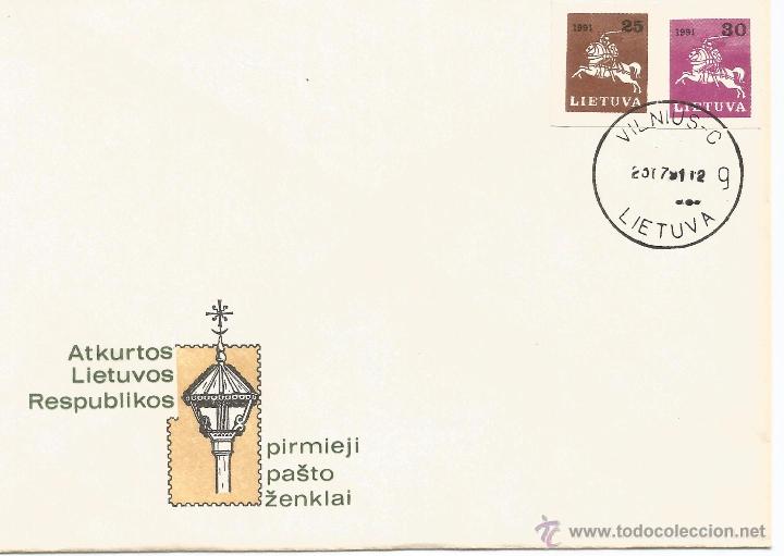 Sellos: LITUANIA FDC 1991 - Foto 1