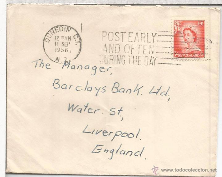 Sellos: NUEVA ZELANDA DUNEDIN 1956 MAT POST EARLY - Foto 1