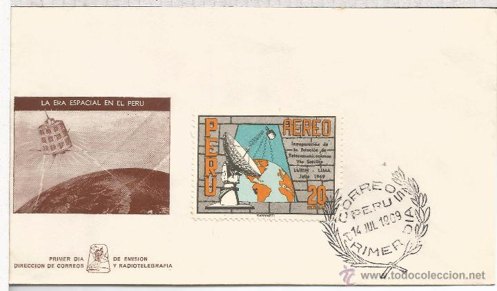 Sellos: PERU  FDC TELECOMUNICACIONES SATELITE - Foto 1