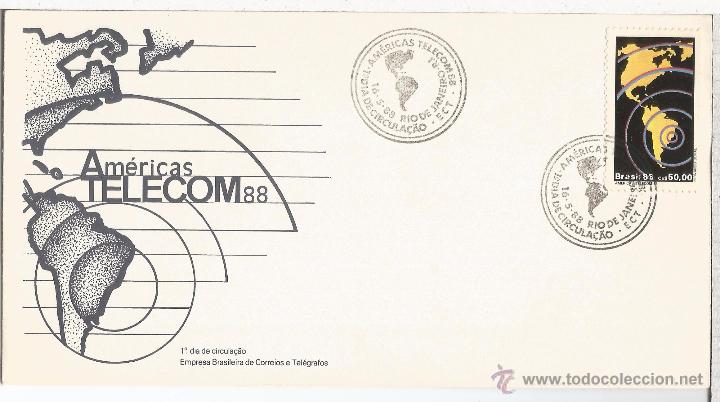 Sellos: BRASIL TELECOM 88 TELECOMUNICACIONES SATELITE - Foto 1