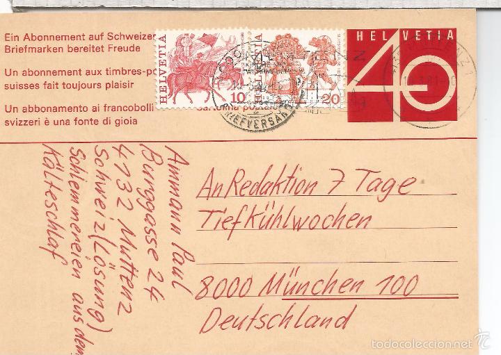 Sellos: SUIZA ENTERO POSTAL - Foto 1