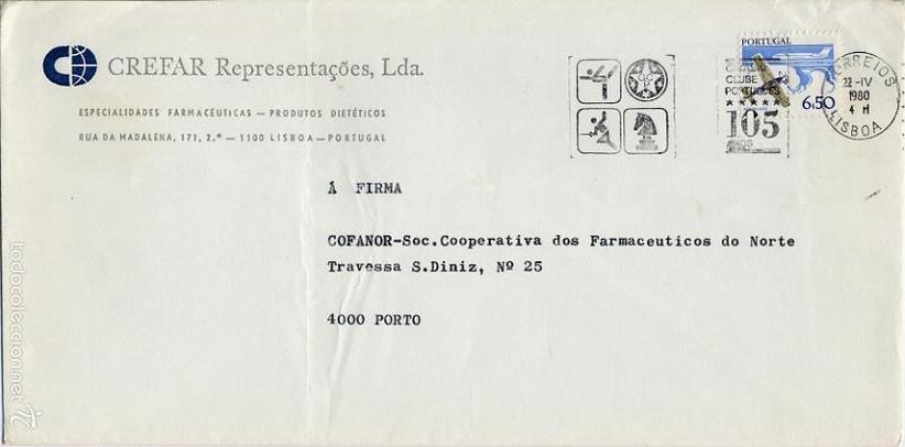 Francobolli: AJEDREZ CHESS - LISBOA 1980 - MATASELLO EN SOBRE CIRCULADO