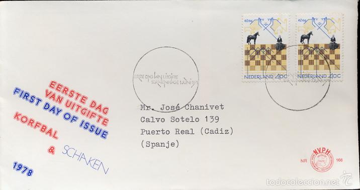 Selos: AJEDREZ CHESS - 1978 - CHECKMATE 7826 - EN FDC - HOLANDA