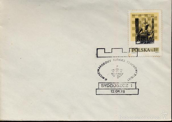 Selos: AJEDREZ CHESS - 1978 - checkmate 7815 - POLONIA - MATASELLO EN SOBRE