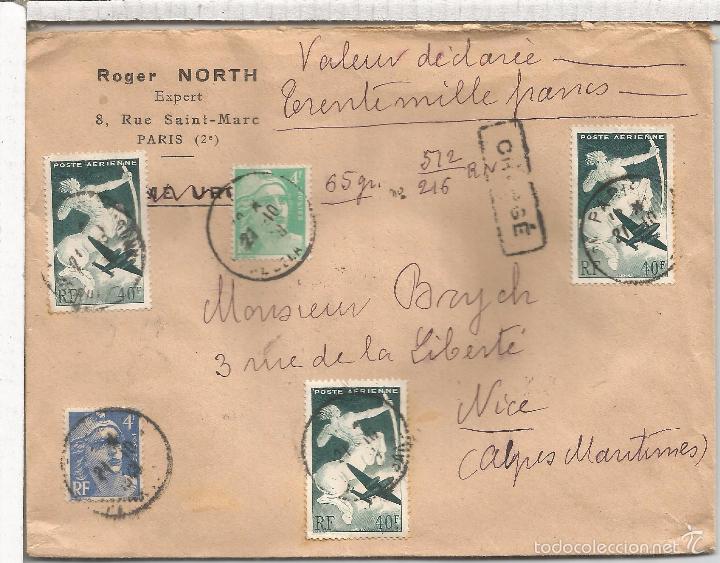 Sellos: FRANCIA PARIS CC VALEUR DE CLARE A NICE - Foto 1