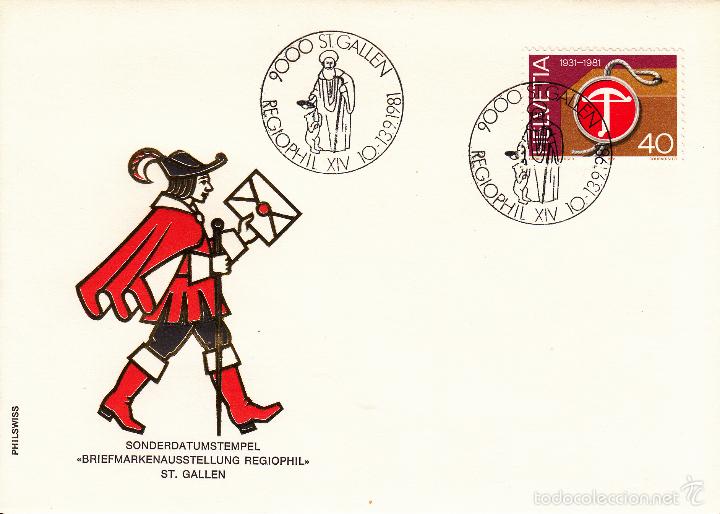 Sellos: SUIZA. MATASELLO CONMEMORATIVO DE LA REGIOPHIL XIV. ST. GALLEN. 10-13.9.1981. - Foto 1 - 57893994