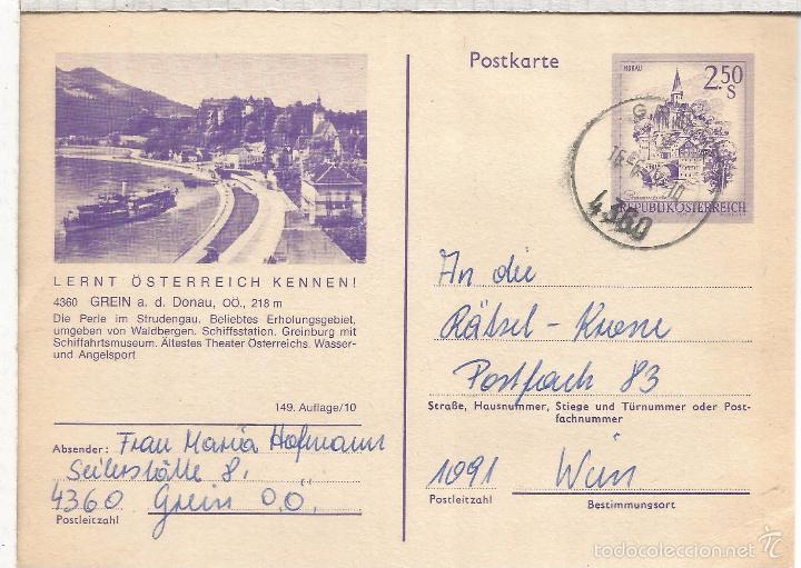 Sellos: AUSTRIA ENTERO POSTAL GREIN BARCOS - Foto 1