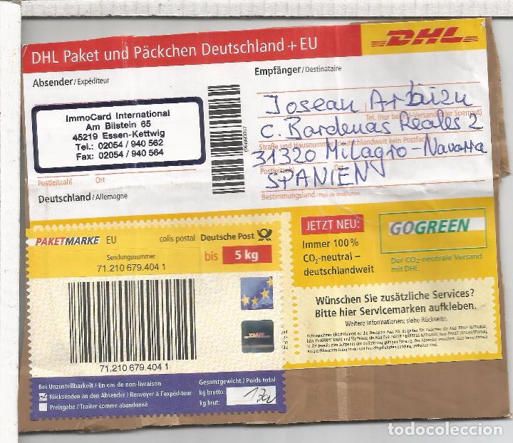 Alemania Dhl Paket Bis 5 Kg Label Kaufen Internationale Postgeschichte In Todocoleccion