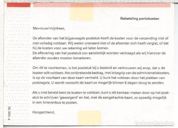 Sellos: HOLANDA ENTERO POSTAL PTT POST SCHIEDAM - Foto 2
