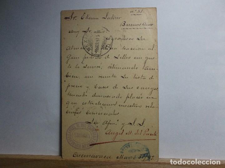 Sellos: TARJETA POSTAL DE MEXICO - 1897. - Foto 2