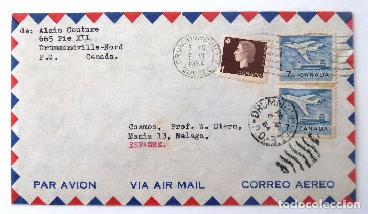 Sellos: SOBRE CIRCULADO 1964. CANADA. AEREO. - Foto 1
