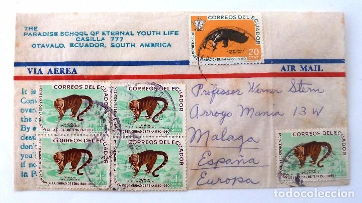 Sellos: SOBRE CIRCULADO 1960?. ECUADOR. - Foto 1