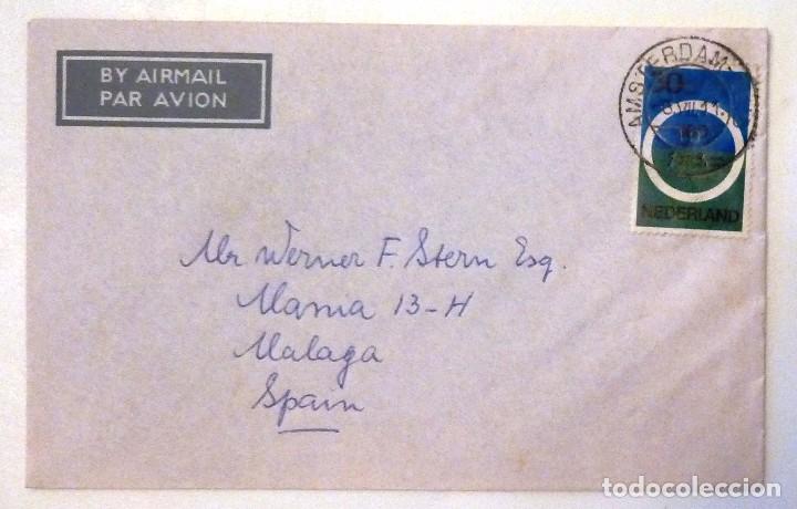 Sellos: SOBRE CIRCULADO 1963. HOLANDA. AEREO. - Foto 1