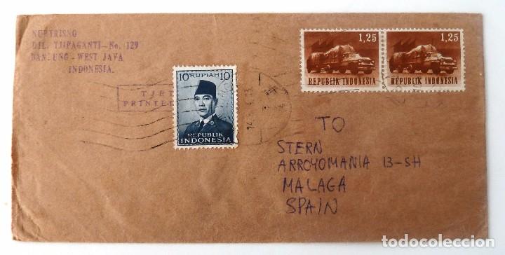 Sellos: SOBRE CIRCULADO. INDONESIA. - Foto 1