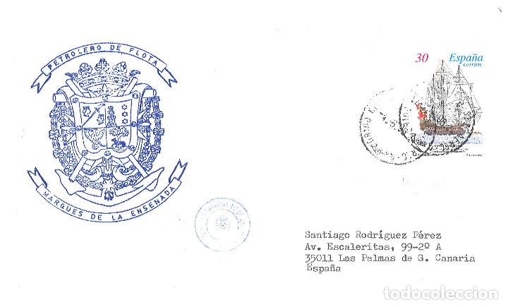 Sellos: Sobre circulado. Petrolero Marqu&eacute;s de la Ensenada. 1996