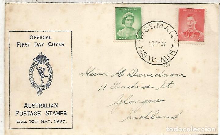 Sellos: AUSTRALIA 1937 MOSMAN FDC - Foto 1