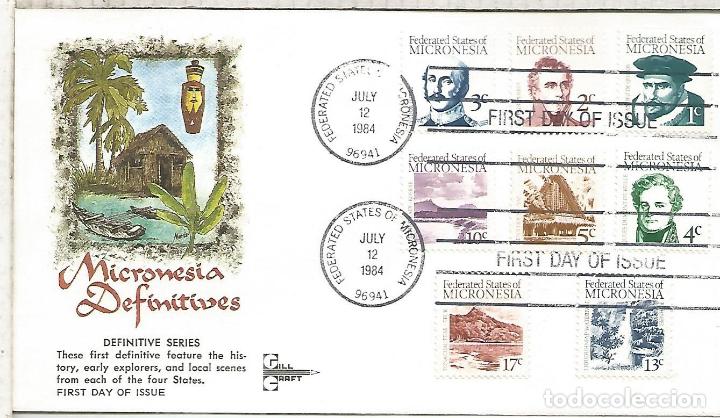 Sellos: MICRONESIA FDC EXPLORERS QUIROS D&acute;URVILLE - Foto 1
