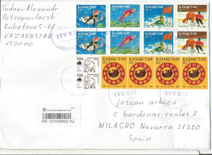 Sellos: KAZAKHSTAN CC CERTIFICADA SELLOS ESQUI SKI ASTROLOGIA HOCKEY HIELO ICE LILEHAMMER 94