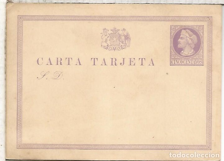 Sellos: CHILE ENTERO POSTAL COLON - Foto 1