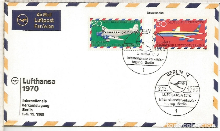 Sellos: ALEMANIA CC LUFTHANSA 1970 - Foto 1