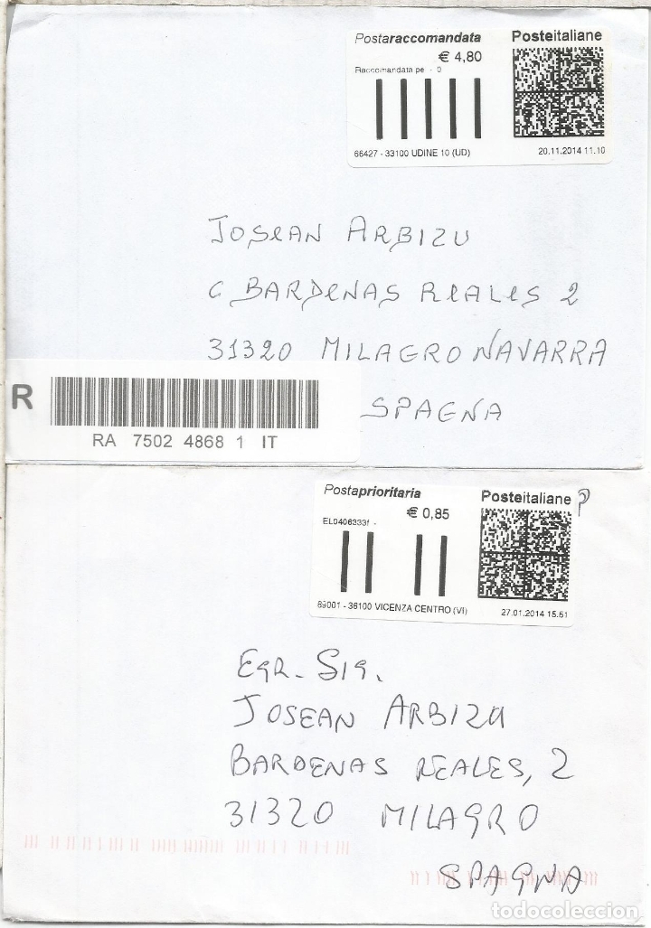 Sellos: ITALIA 2 CC CON SELLOS ELECTRONICOS ATM ELECTRONIC LABEL QR CODE - Foto 1