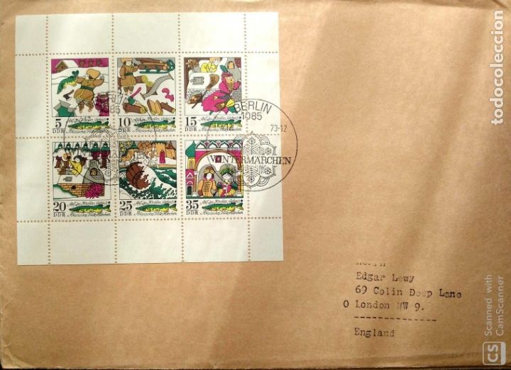 Selos: DDR.SPD 1586/91 Cuento ruso. 1973. Matasello Primer D&iacute;a